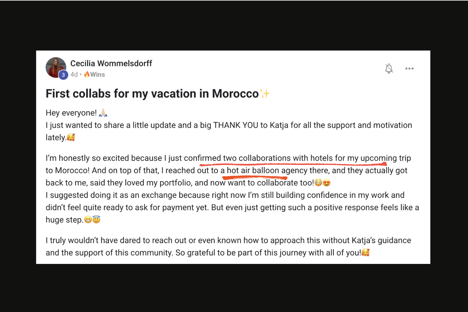 Cecilia — first collabs in Morocco